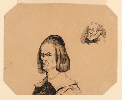 Heads of Two Men, in the Style of Frans Hals by Homer Dodge Martin