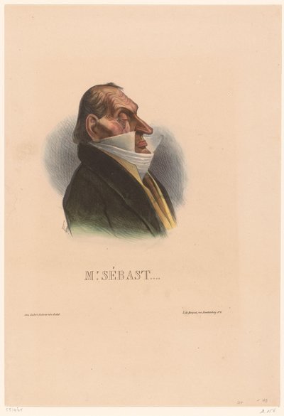 Caricature of Horace Sébastiani by Honoré Daumier
