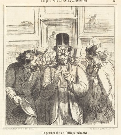 The Walk of the Influential Critic by Honoré Daumier