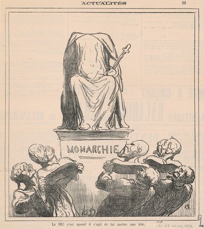 The Hitch is When You Have to Put a Head on It by Honoré Daumier