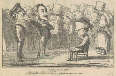 The Incomparable Sleepwalker by Honoré Daumier