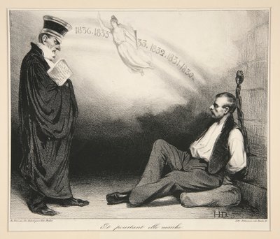 A Modern Galileo. And Yet She Moves, Plate 436 from the Journal La Caricature No. 209 by Honoré Daumier