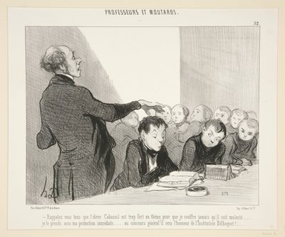 Remember All That Student Cabussol... - #32 of Teachers and Brats by Honoré Daumier