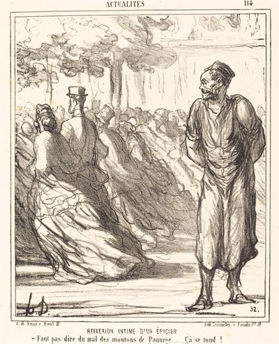 Intimate Reflection of a Grocer by Honoré Daumier