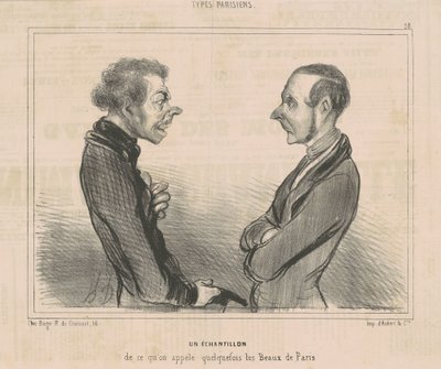 A Sample of What They Call...the Handsome Ones of Paris by Honoré Daumier