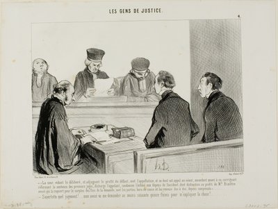The Court, having weighed the evidence and apportioned the advantage accruing from the dereliction, abrogates the appeal and all similar procedures, discharges the appellant and amends the judgement of the lower Court in respect to the costs of the respons by Honoré Victorin Daumier