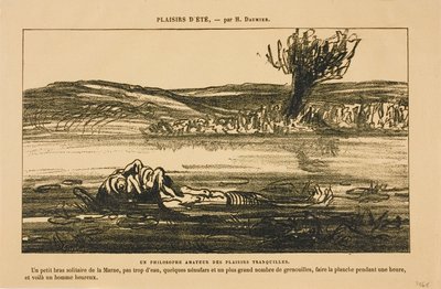 Philosophical Contemplations of a Lover of Silent Pleasures, from Les Baigneurs by Honoré Victorin Daumier