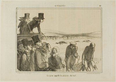 These are the Joys of Horseback Racing, Plate 411 from Actualités by Honoré Victorin Daumier