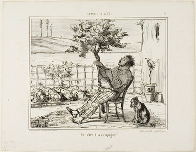 Under the Shade in the Countryside, Plate 11 from Croquis D