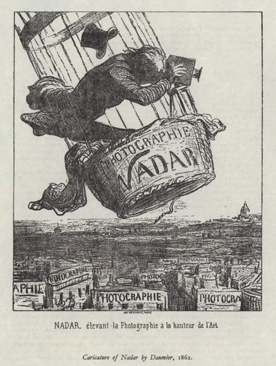 Nadar elevating photography to the level of art by Honore (after) Daumier