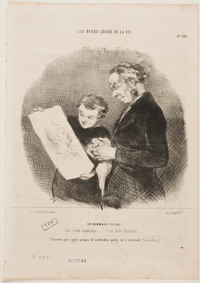 A Filial Homage by Honoré Daumier