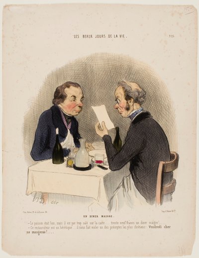 A Light Meal by Honoré Daumier