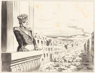 In Naples - The Best of Kings... (1st plate) by Honoré Daumier