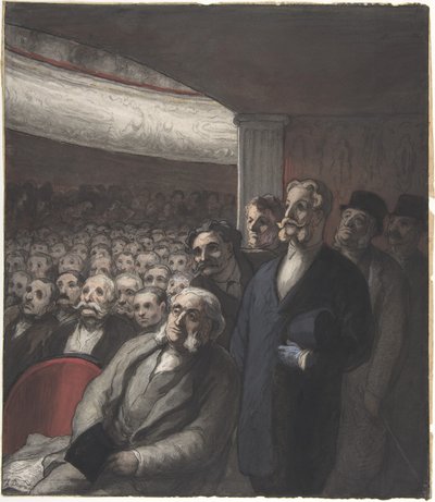 A Theater Audience by Honoré Daumier