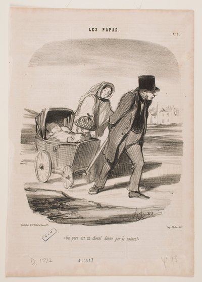 A Father is a Horse Provided by Nature by Honoré Daumier
