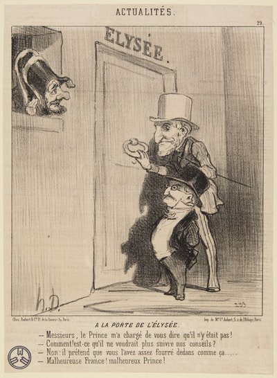 At the Gate of the Elysée by Honoré Daumier