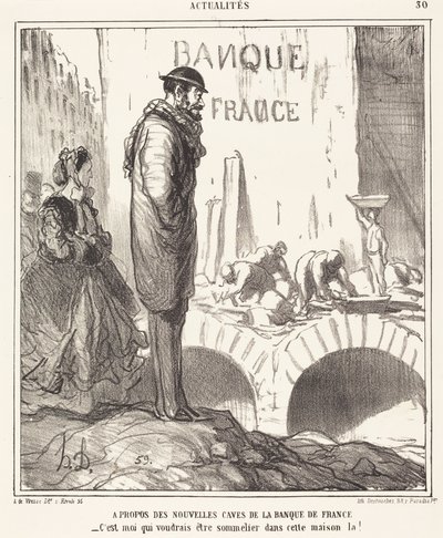 About the... Vaults of the Bank of France by Honoré Daumier