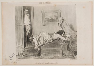 A Zealous Student Works from Home by Honoré Daumier