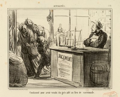 News No. 252: Condemned for Selling Crushed Sandstone Instead of Brown Sugar by Honoré Daumier