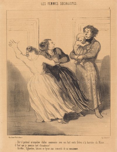 Ah! He intends to prevent me from going... by Honoré Daumier