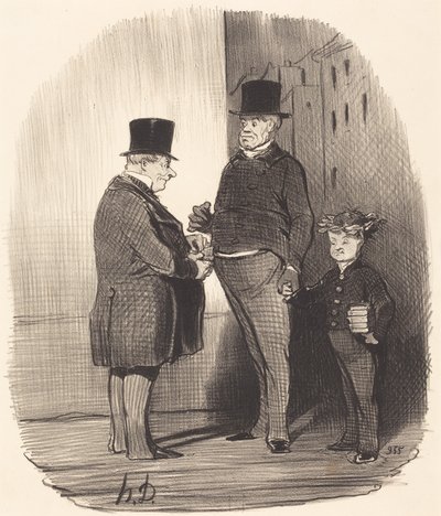 Ah! You are strong in Latin verses, young man... by Honoré Daumier