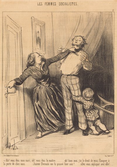 Ah! You are my husband, ah! You are the master... by Honoré Daumier