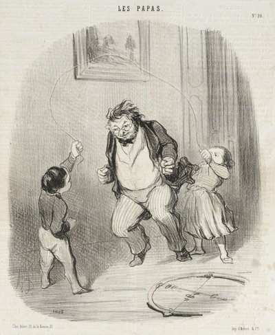 Come on, Dad...again...thirty-two laps! by Honoré Daumier