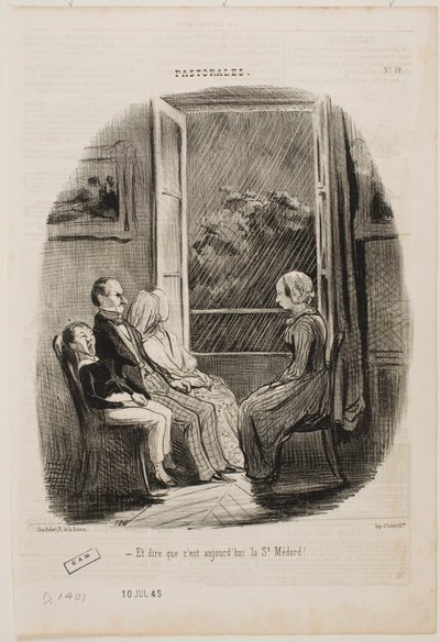 And to Think This is Saint Médard’s Day! by Honoré Daumier