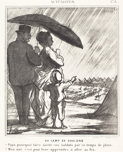 At the Camp of Chalons by Honoré Daumier