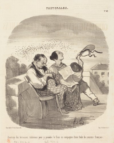 Advantages of Italian Terraces... by Honoré Daumier