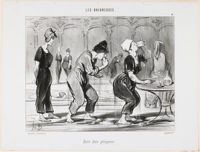 Between Dips by Honoré Daumier
