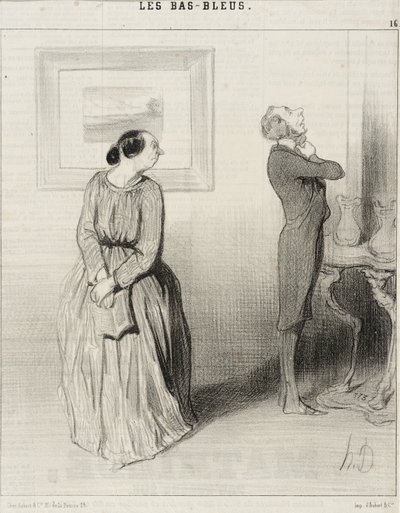 Bichette...come and fix my rosette!... by Honoré Daumier