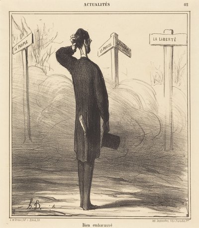 Quite Embarrassed by Honoré Daumier