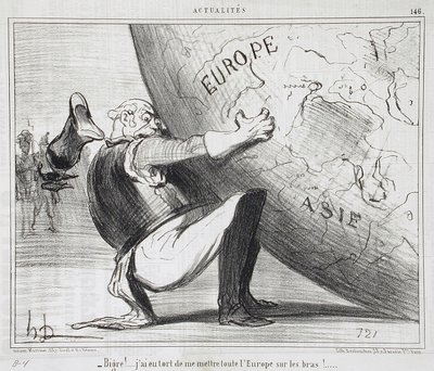 Wow!...I was wrong to take on all of Europe! by Honoré Daumier