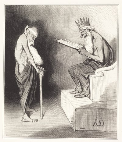 Clemency of Minos by Honoré Daumier