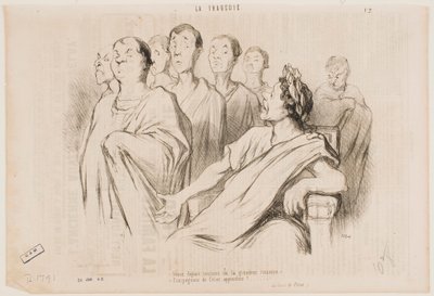 Come, dignified pillars of Roman grandeur… friends of Caesar, approach! by Honoré Daumier
