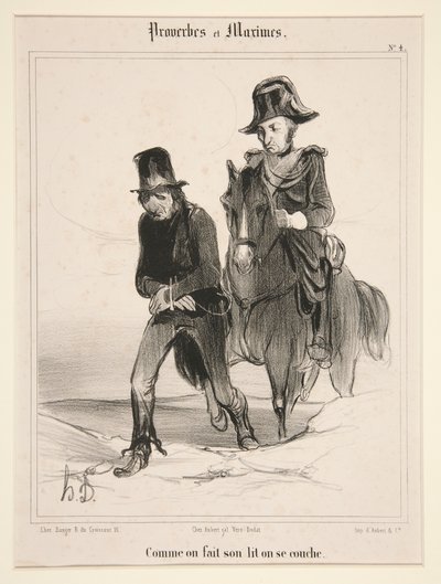 As You Make Your Bed, So You Must Lie, plate 4 from Proverbs and Maxims by Honoré Daumier