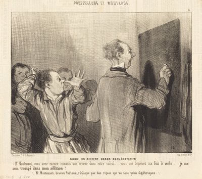 How to Become a Great Mathematician by Honoré Daumier