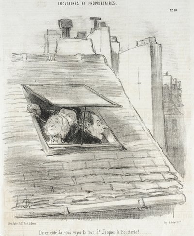 From That Side, You See the St. Jacques Tower by Honoré Daumier
