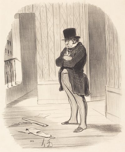 Moved!... by Honoré Daumier