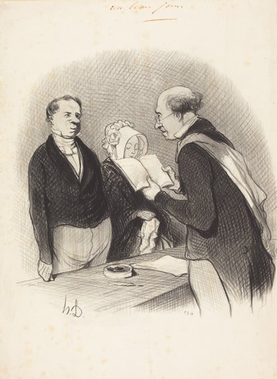 Before the Mayor by Honoré Daumier