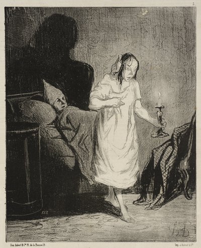So Tell Me Bichette... What Are You Thinking About... by Honoré Daumier