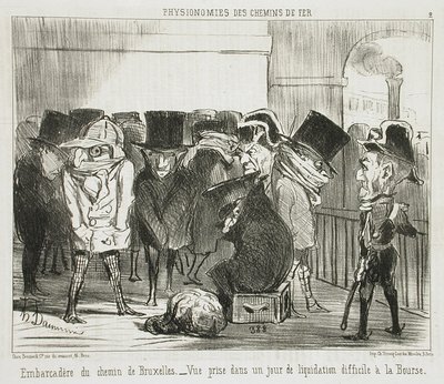 Brussels Road Embarkment by Honoré Daumier