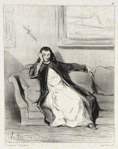Hell and Damnation!...Hissed!... by Honoré Daumier