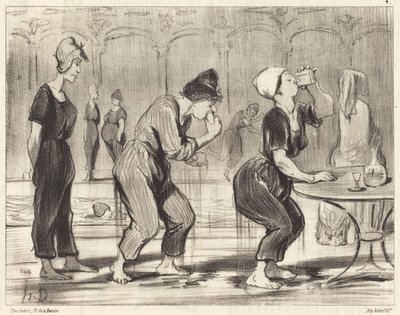 Between Two Dives by Honoré Daumier