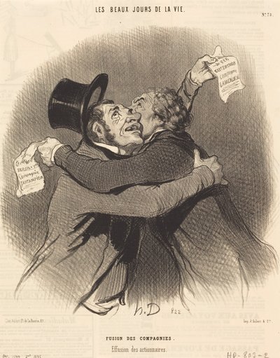Merger of Companies by Honoré Daumier