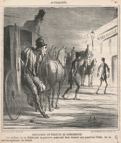 Gentlemen in Workhouse Attire by Honoré Daumier