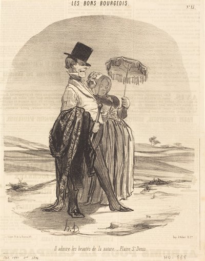 He Admires the Beauties of Nature - Plaine St. Denis by Honoré Daumier