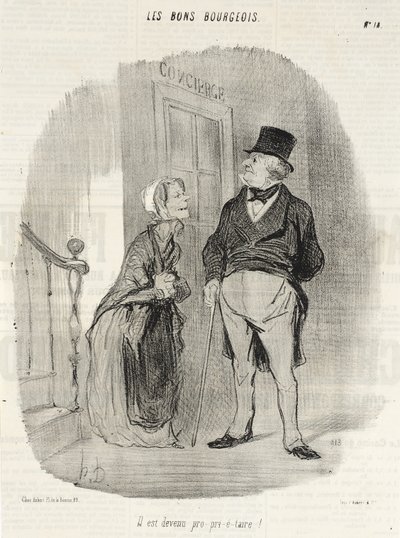 He Has Become a Property Owner! by Honoré Daumier