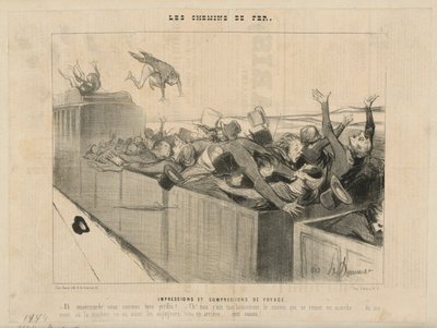Travel Impressions and Compressions. From: "The Railways" by Honoré Daumier